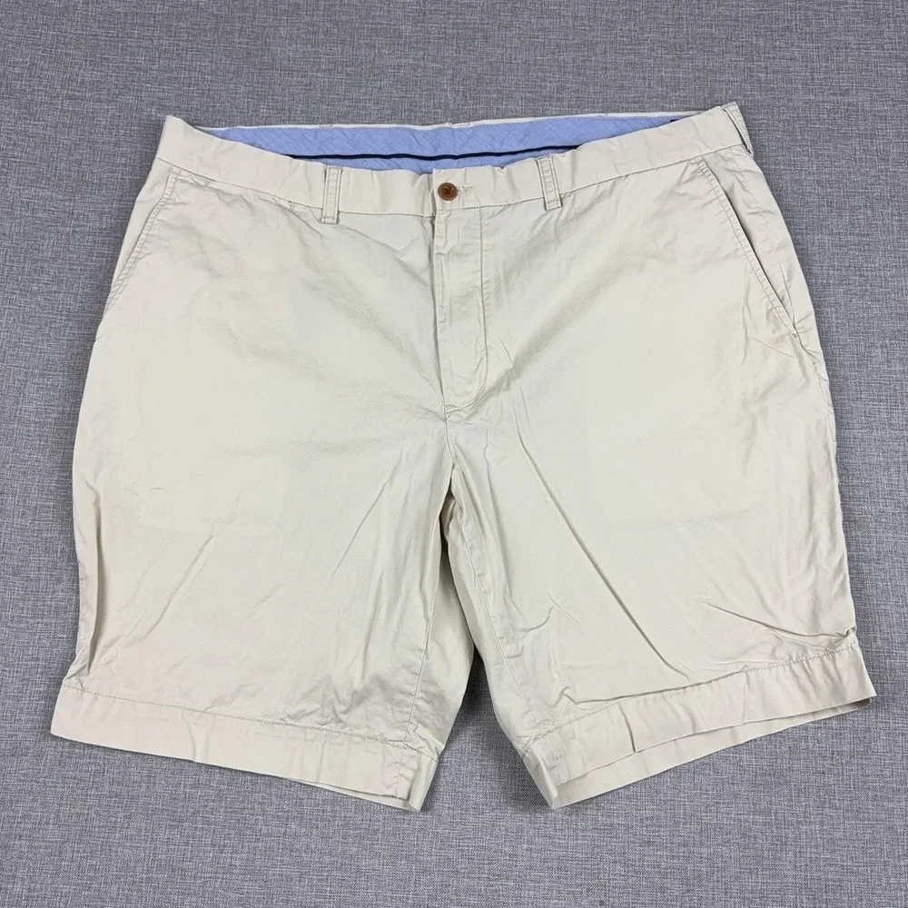 Polo Ralph Lauren Shorts Mens 40 Beige Cotton Chino Classic Fit 9 Inseam Casual
